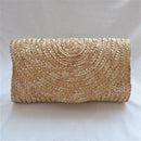 Wheat Straw Woven Clutch Handmade Lady Wallet Casual Purse Bag Envelope Handbags