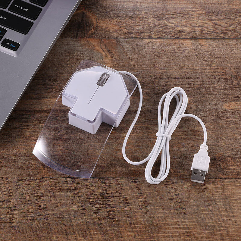 USB 2.0 Wired Optical LED Light-up Transparent Colour Mouse