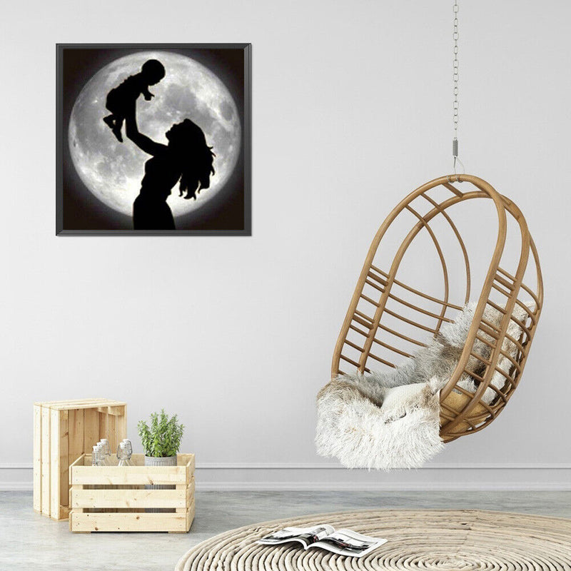 5D DIY Diamond Painting Kit Mom and Baby Full Round Drill Wall Decor Mother Gift