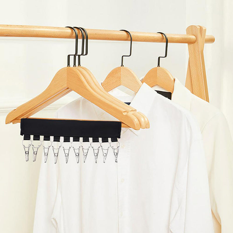 Cap Organizer Hanger Foldable Hat Holder Storage Hook with 10 Holder Clips Newly