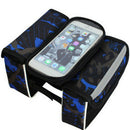Bike Touch Screen Phone Bag Bicycle Top Tube Bag Riding Equipment (Blue) Newly