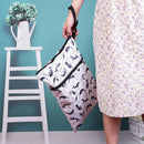 Waterproof Reusable Wet Bag Printed Diaper Nappy Bags with Two Zipper (B) Newly
