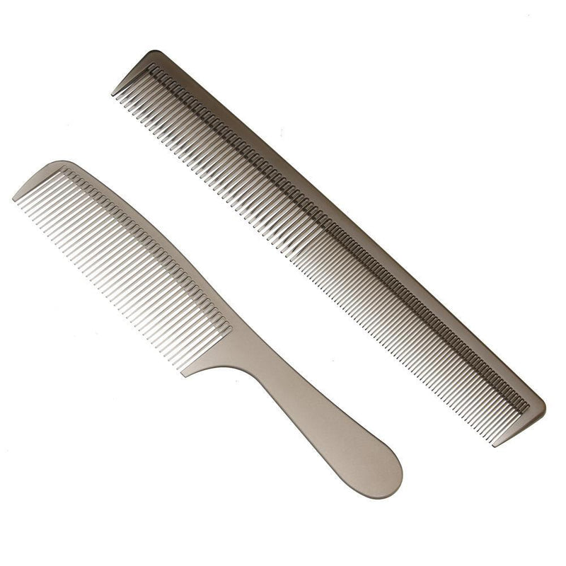 AFfeco Set of 2 Portable Antistatic Hair Comb, Barber Styling Tools