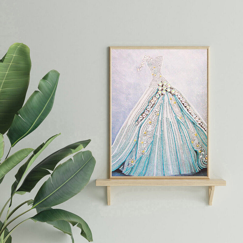 Wedding Dress 5D DIY Special Shaped Diamond Painting Colorful Needlework Crafts