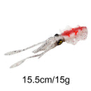15.5cm 15g Bionic Squid Sea Fishing Lures Artificial Soft Bait (Red Pink) Newly