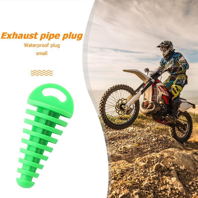 Motorcycle Exhaust Air-bleeder Plug Motocross Muffler Wash Plug (Blue)