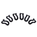 10pcs Mini Flocking Hanging Hook Non Slip Clothing Hanger Hook(Black)
