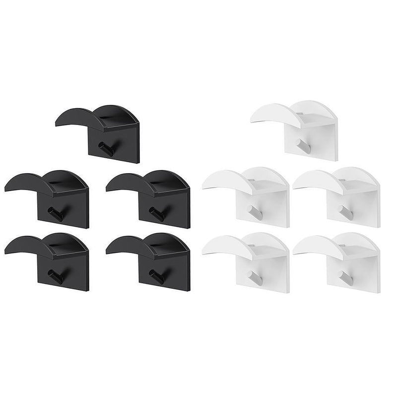 5x Baseball Hat Rack Cap Organizer Door Wall Headphone Hanger Hook (Black)