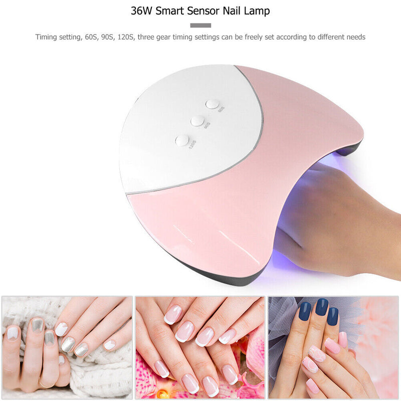 12 LED 36W Nail Manicure Dryer Nail Gel Polish Curing UV Lamp Nail Drying Tools
