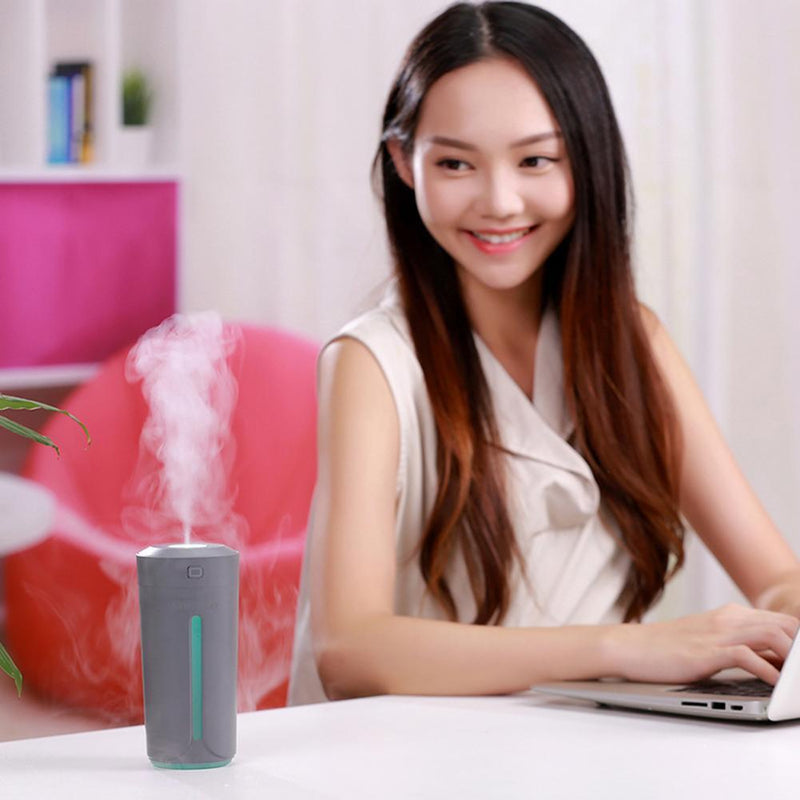 Ultrasonic Light Cup Aroma Humidifier Air Diffuser Purifier Atomizer(Gray)