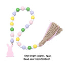 Home Decor With Pendant Easter Wall Hanging Wood Bead Garland Tassels String