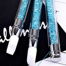 Nail Art Brush Dotting Tools 2 Way Nail Art Sculpture Pen Silicone Carving