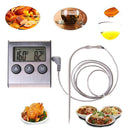 Digital Display Food Thermometer Probe Meat Timer Meter Cook Kitchen Tools