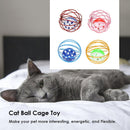 Cute Pet Cat Rolling Cage Ball Toys for Kitten Artificial Feather Playing
