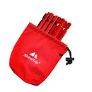 Outdoor Hiking Kits Storage Bag Camping Nail Wind Rope Buckle Pouch (Red)