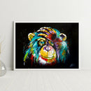 5D DIY Diamond Painting Chimpanzees Full Round Drill Mosaic Art Wall Pictur