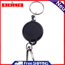 Outdoor Survival EDC Steel Wire Rope Recoil Ring Retractable Pull Key Chain