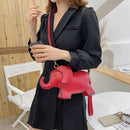 Fashion Women Elephant Shape Solid Color Wallet Mini Wristlet Bags Crossbody Bag