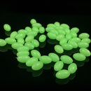 100pcs Hard Luminous Beads Float Balls Fishing Line Stoppers (3.4x5mm Green