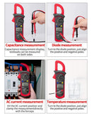 Counts AC/DC Current Voltmeter Digital Clamp Meter Smart Multimeter True RMS