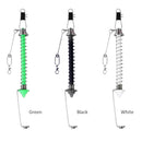 Fishing Hooks Automatic Spring Catch Ejection Jig Head Lure Tackle (White)