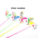 Soft Plush False Mouse Cat Toys Colorful Feather Funny Playing Toys for Kit