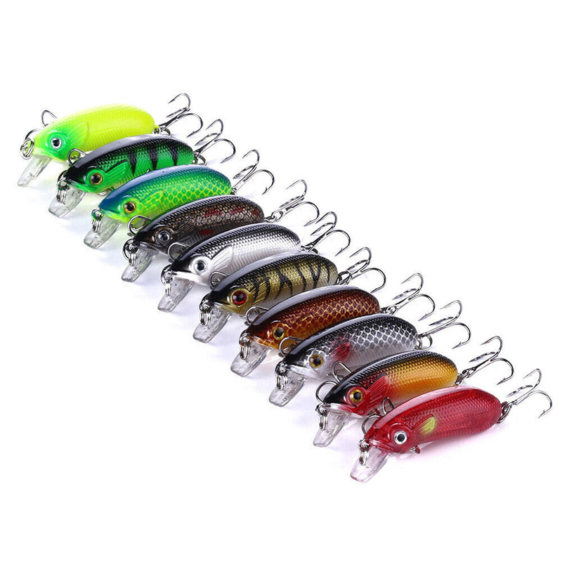 10pcs fishing bait set swimbait fishing bait with storage box crankbait outdoor