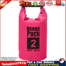 Waterproof Dry Bag Pack Sack Swimming Kayaking River Trekking (2L Pink) Newly