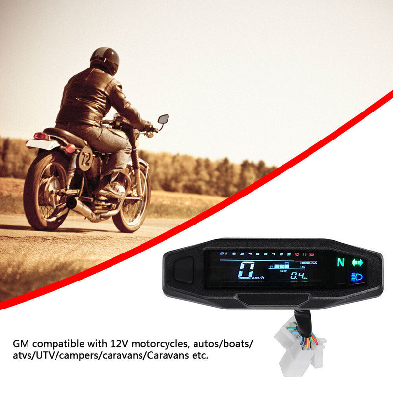 LCD Motorcycle Speedometer Odometer Speedometer Electric Injection Carb Meter