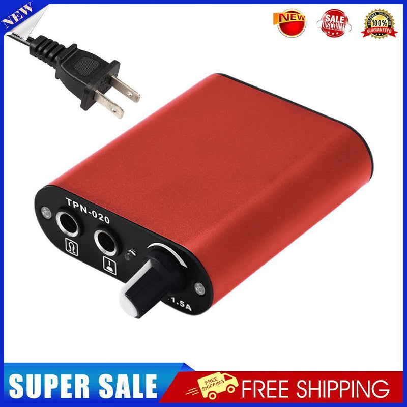 Compact Mini Tattoo Power Supply For Rotary Tattoo Machine (Red US Plug)