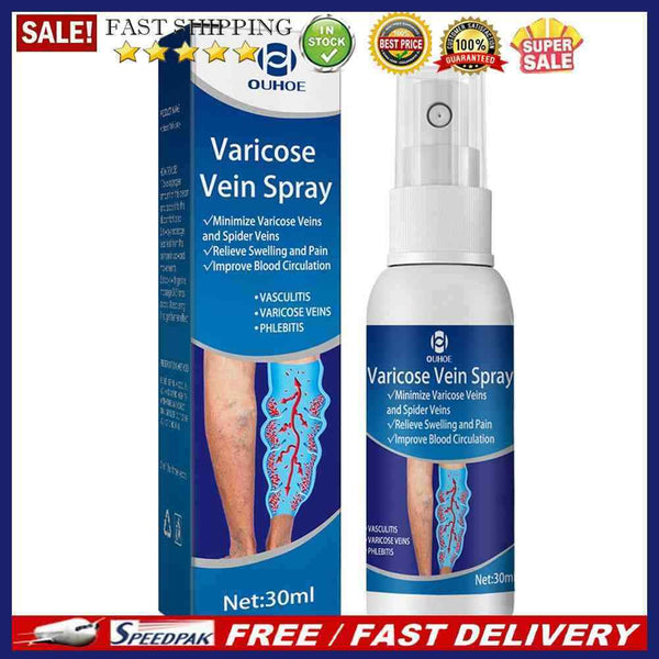 Varicose Vein Spray Blood Circulation Leg Acid Bilges Itching Solution 30ml
