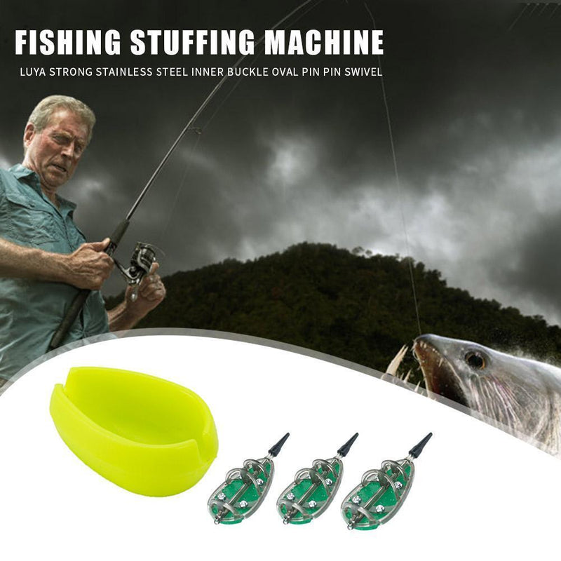 3pcs Inline Method Carp Fishing Feeders Mould Bait Basket Set 30g+40g+50g Newly