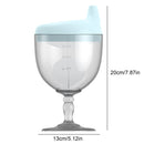 Baby Goblet No Spill Baby Sippy Cup Wine Glass for Baby Kid Party (Blue) Newly