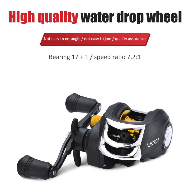 Baitcasting Reel 7.2/1 High Speed 8kg Max Drag Fishing Reel for Ocean Fishing