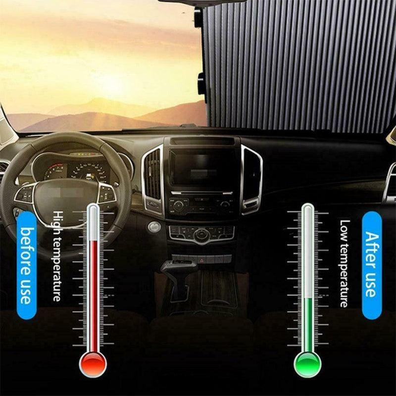 Car Sun Shade Sunscreen Retractable Front Car Windshield Plate Shading Hot Y4H8