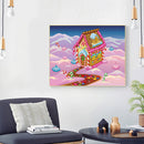 Candy House Oil Paint by Numbers Hand Painted Frameless Picture Home Ornament