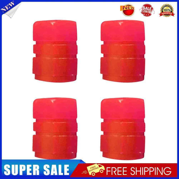 4pcs Luminous Tire Cap Tire Rim Stem Cap Rim Stem Covers for Motorcycles (R