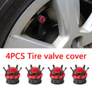 4pcs Car Styling Wheel Tire Valve Caps Black Crown Auto Tyre Stem Dust Air Cover