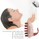 Silicone Shampoo Scalp Massage Brush Portable Hair Washing Comb (Pink) Newly