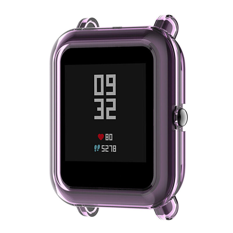 Soft TPU Protective Case Cover Shell for Amazfit Bip S Smartwatch (Purple) Newly