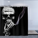 Waterproof Skeleton Smoke Bath Curtain with Hook Anti-Mold Bathtub Cover Craft