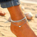 Women Ankle Bracelet SilverAnklet Foot Jewelry Girl's Beach Hotsale Q4Q2 T9J6