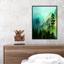 Frameless Oil Paint By Numbers Mountain Forest DIY Canvas Picture Craft Kit