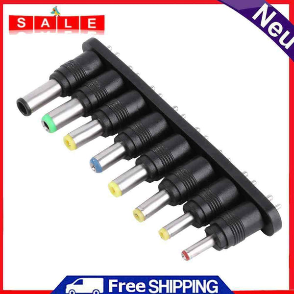8 in 1 Set 8pcs Universal AC DC AC Adapter 2-Pin Male Charger Tips for