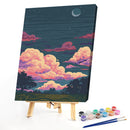 40x50cm Oil Paint By Numbers Pink Clouds Frameless Picture Craft Home Decorative