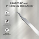 Stainless Steel Tweezers - Precision Curved Pointed Tip Isolating for Solderi