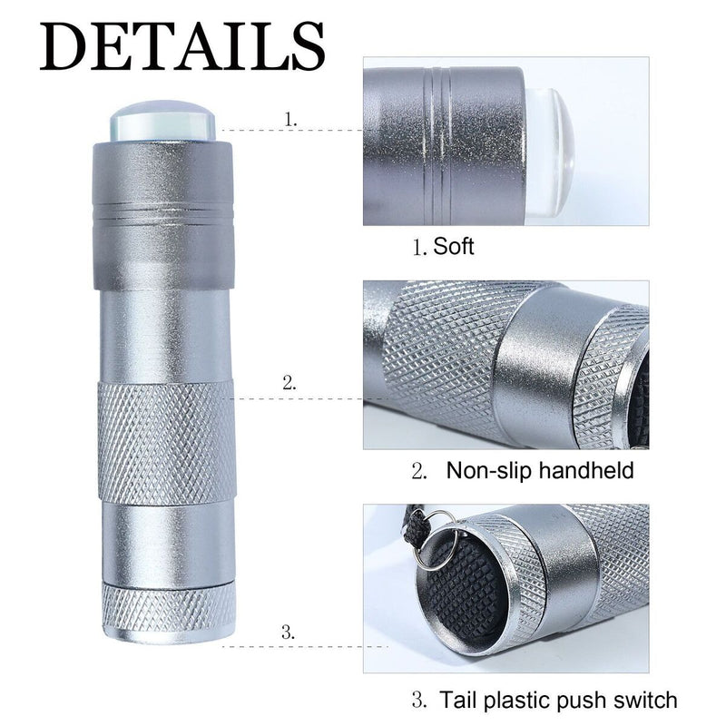 with Flat Silicone Head UV Led Portable Mini UV Light Presser Nail Presser Lamp