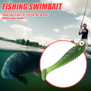 Fishing Lures 5.5cm T Tail Soft Bait Wobbler Swimbait (Dark Green 10pcs) Newly