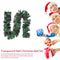 Christmas Rattan Garland Ornametns LED Christmas Wreath Background Pendant