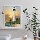 Lighthouse Full Round Diamond Embroidery Rhinestone Painting Mosaic Cross Stitch